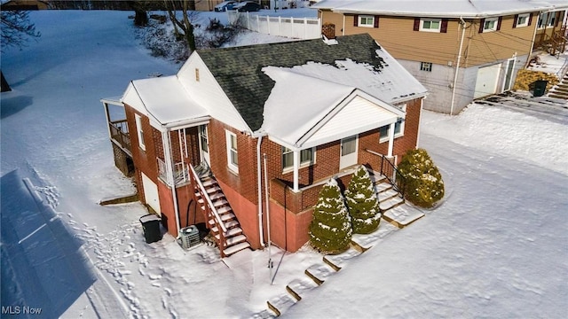 view of snowy aerial view