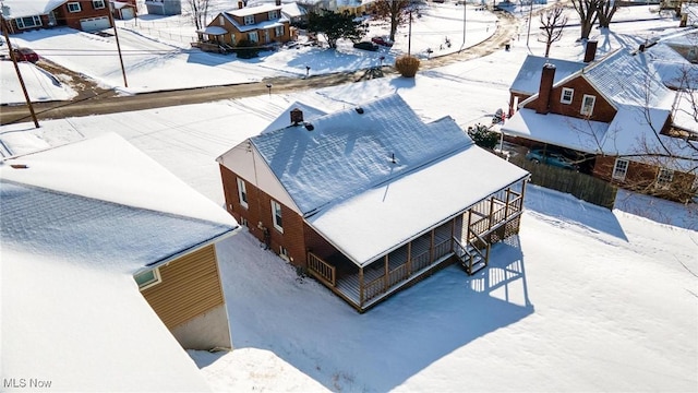 view of snowy aerial view