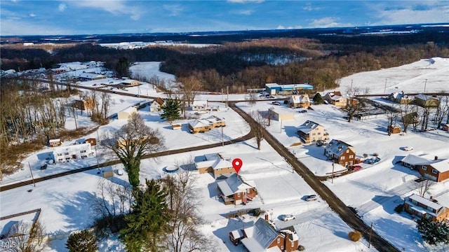 view of snowy aerial view