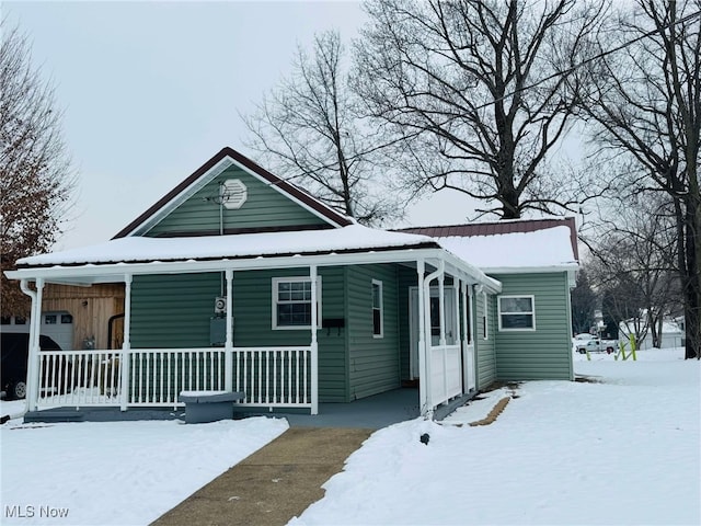 view of bungalow-style home