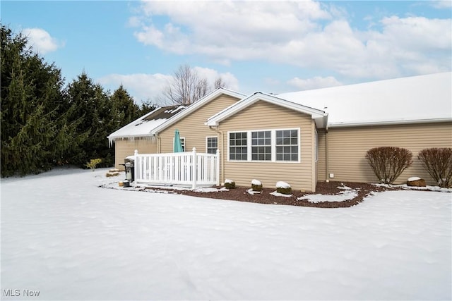 exterior space featuring a deck