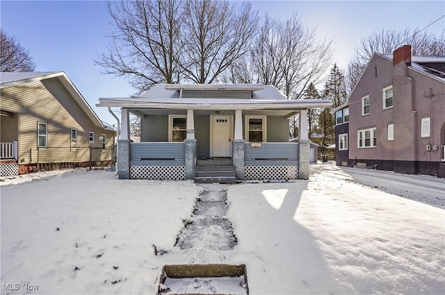 view of front of home with a porch