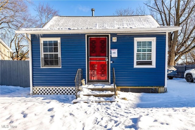 view of front of home