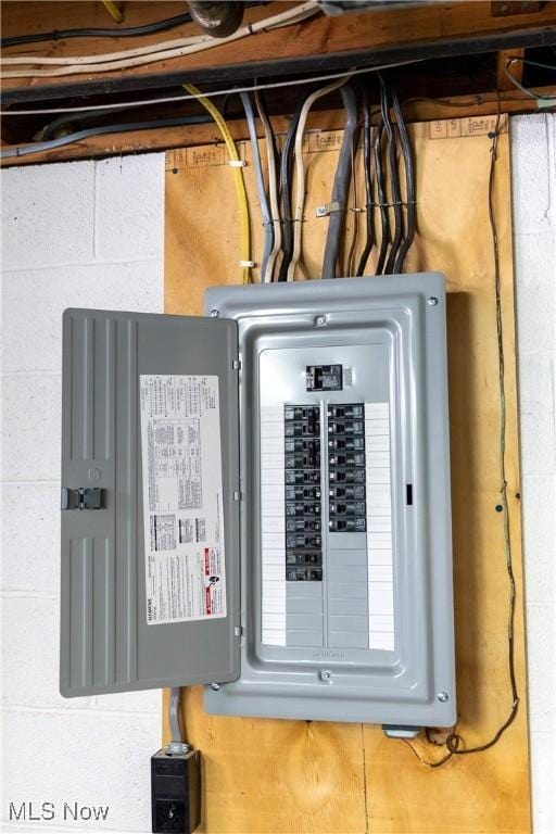 utility room featuring electric panel