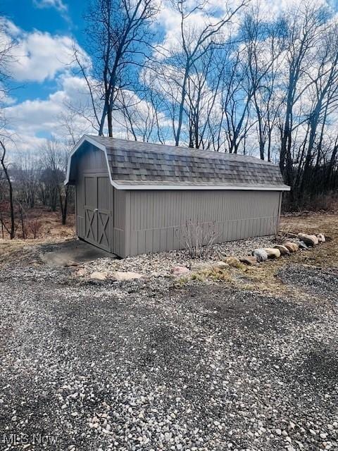 view of shed