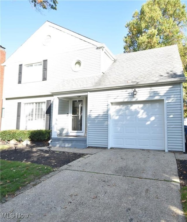 view of front of house featuring a garage