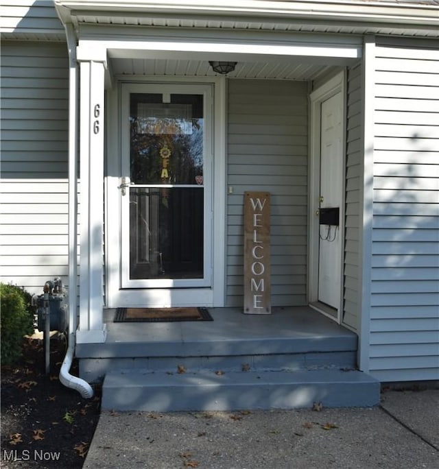 view of doorway to property