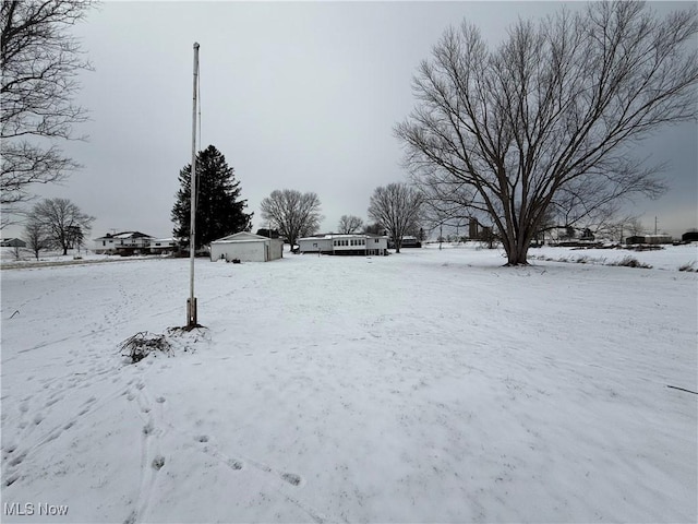 view of snowy yard