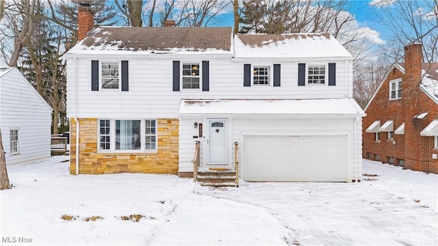 view of front of house featuring a garage