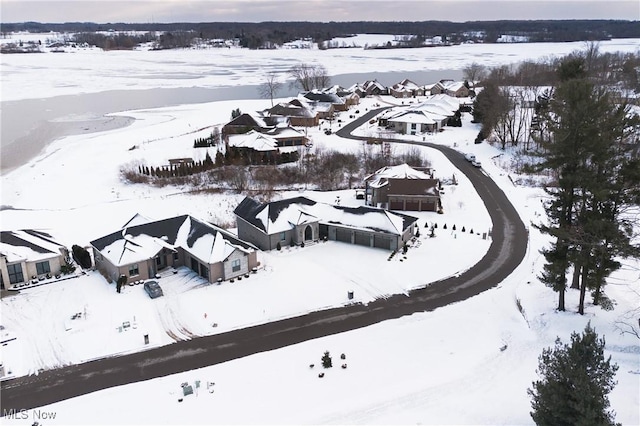 view of snowy aerial view