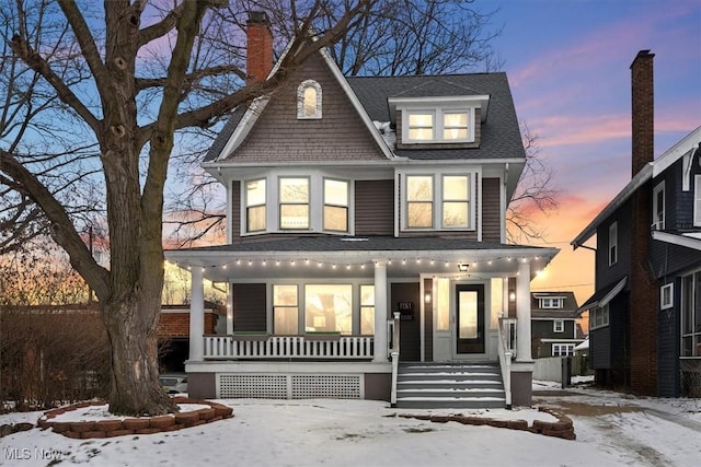 view of front facade with a porch