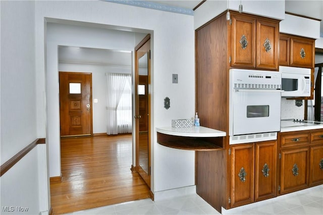 kitchen featuring white appliances