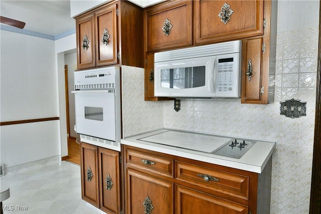 kitchen featuring white appliances