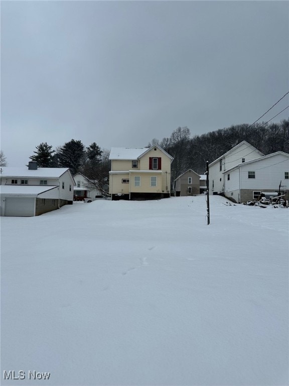 view of snowy yard