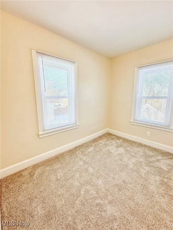 view of carpeted empty room