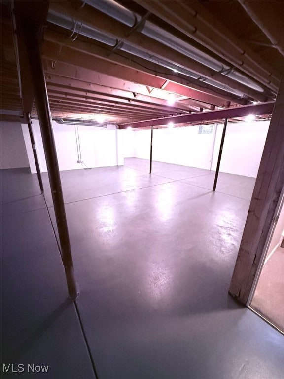 view of basement