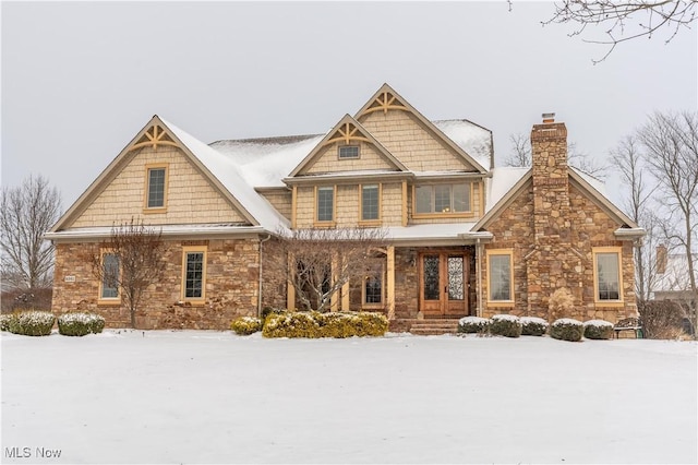 view of front of house featuring french doors