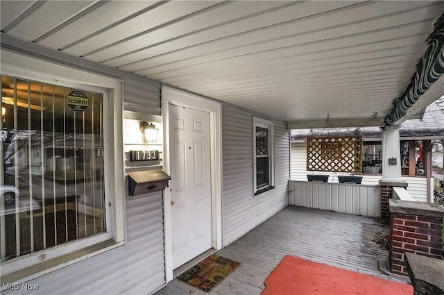 view of patio with a porch