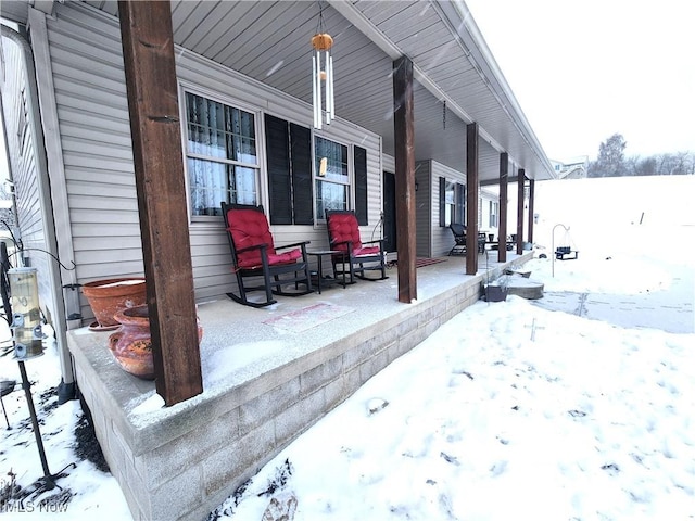 exterior space with covered porch