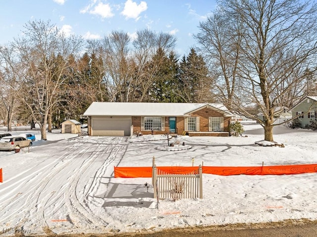 view of front facade featuring a garage