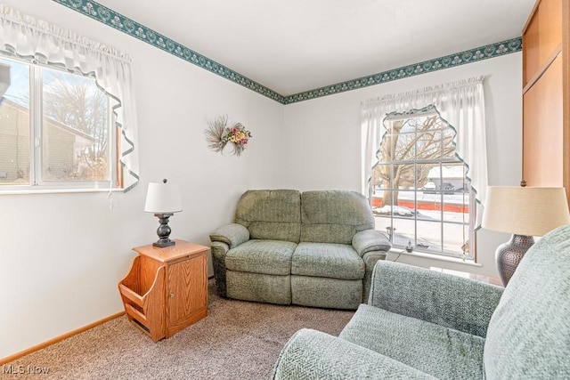 view of carpeted living room