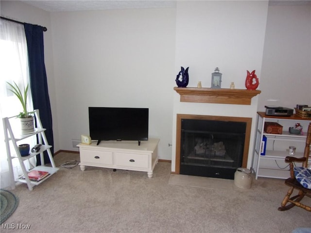 view of carpeted living room