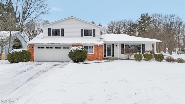 view of front of house featuring a garage