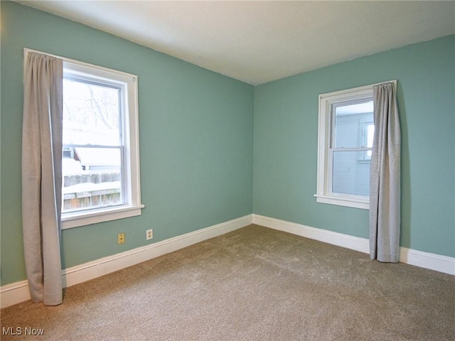 view of carpeted empty room