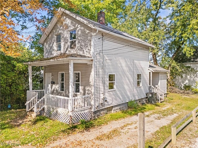 exterior space featuring a porch