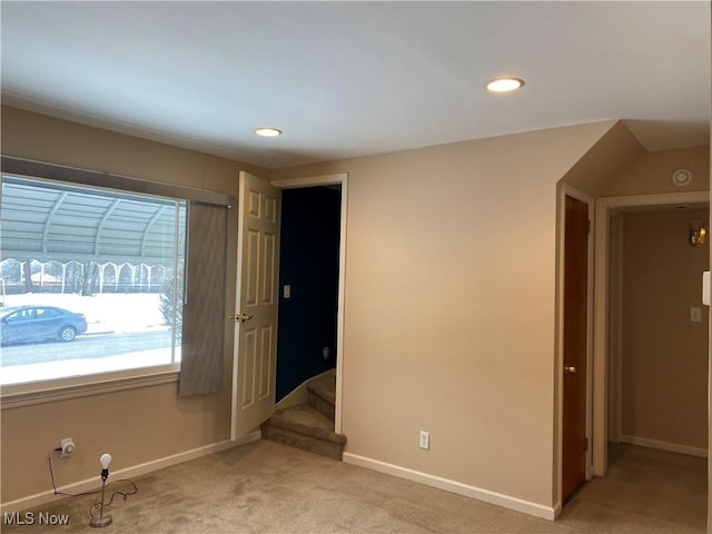 view of carpeted spare room