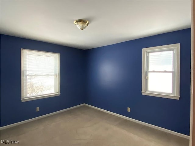 view of carpeted empty room