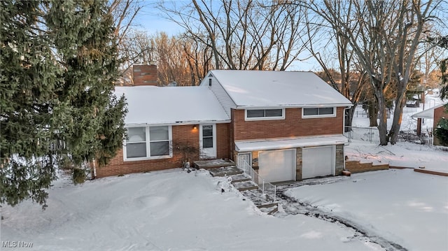 view of front of home featuring a garage