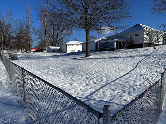 view of snowy yard