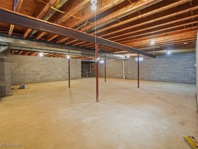 view of basement