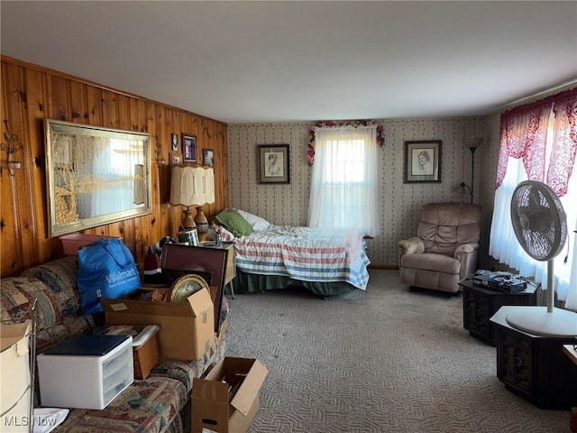 bedroom with carpet flooring