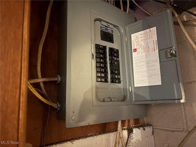 utility room featuring electric panel