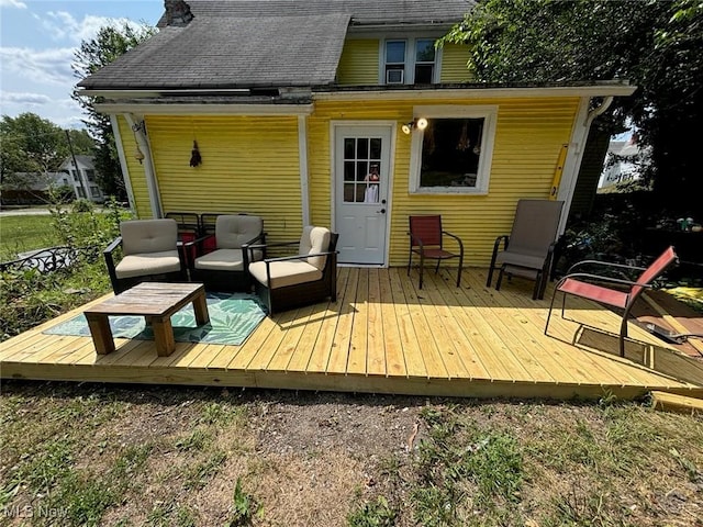 deck featuring an outdoor hangout area