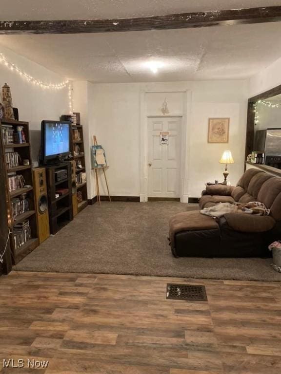 living room featuring hardwood / wood-style flooring