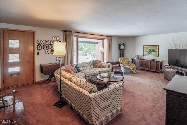 view of carpeted living room