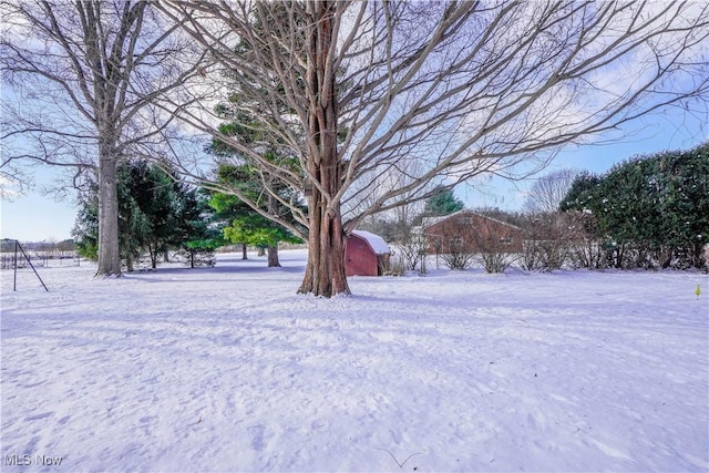 view of snowy yard