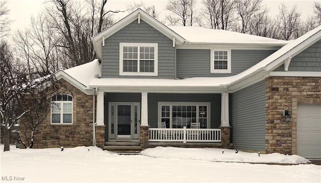 view of front facade with a garage