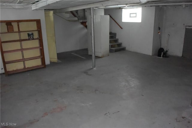 view of basement