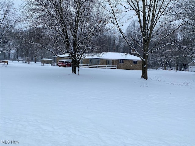 view of snowy yard