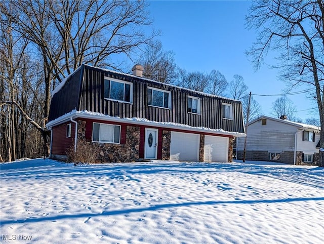 front of property featuring a garage