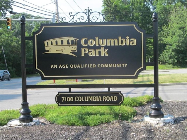 view of community sign