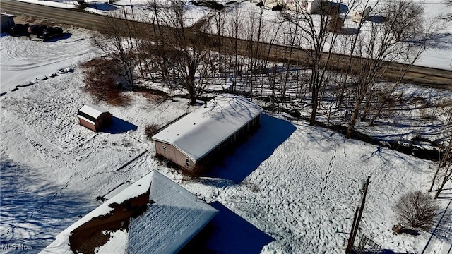 view of storm shelter