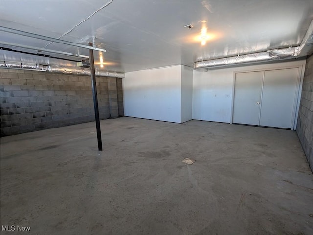 view of basement