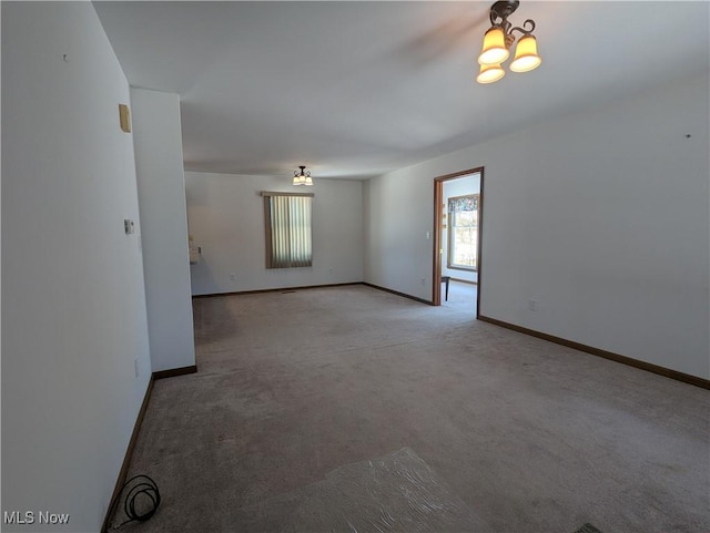 view of carpeted empty room