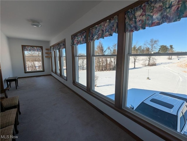 view of sunroom