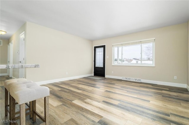 interior space featuring wood-type flooring